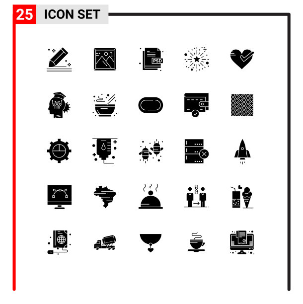 用户界面包25个基本立体字形图片下载