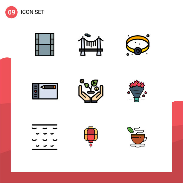 第九组填充线和平色标志图片下载