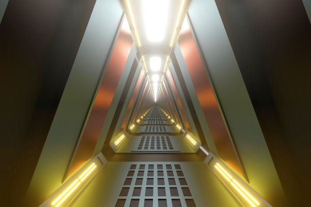 宇宙飞船或空间站的走廊图片下载