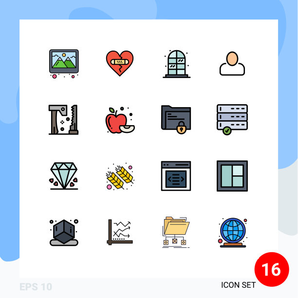 用户界面包16基本平色填充图片下载