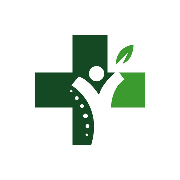 简单按摩的标志。希洛ette的活跃和脊梁。脊柱护理矢量模板插图图片下载