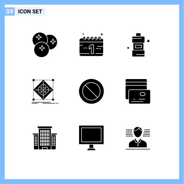 设置9个现代UI图标标志禁止图片下载