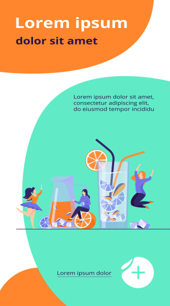 快乐的女孩喝着新鲜的柠檬水图片下载