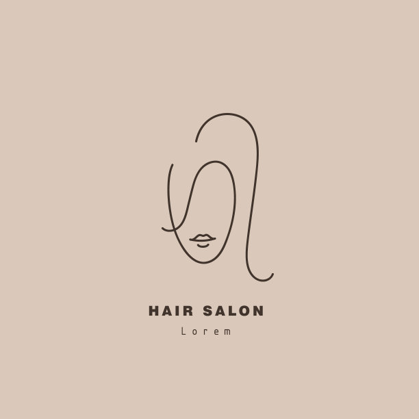 矢量最小面，线性艺术图标。社交网络，象征美丽工作室和化妆品-女性肖像，美丽的女人的脸-徽章化妆师，时尚。t恤打印图片下载