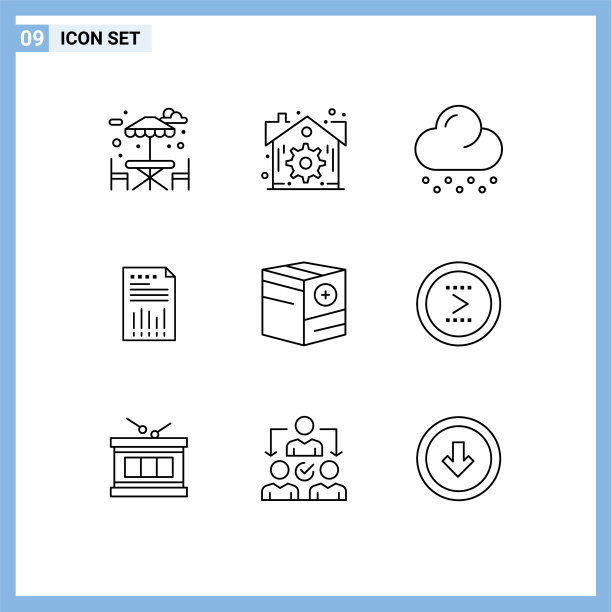 设置9网格轮廓框报告天气图片下载