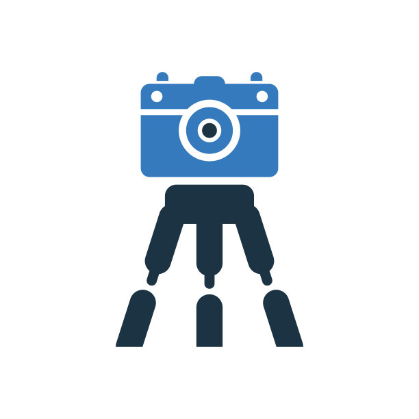 相机三脚架图标，矢量图形图片下载