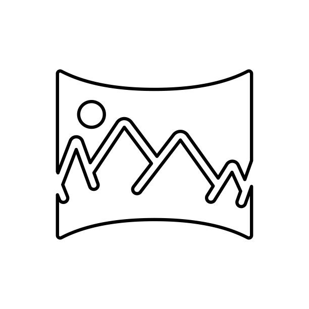 全景模式线条图标，轮廓矢量图图片下载