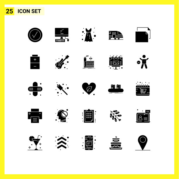 现代设置了25个立体象形文字和符号等图片下载