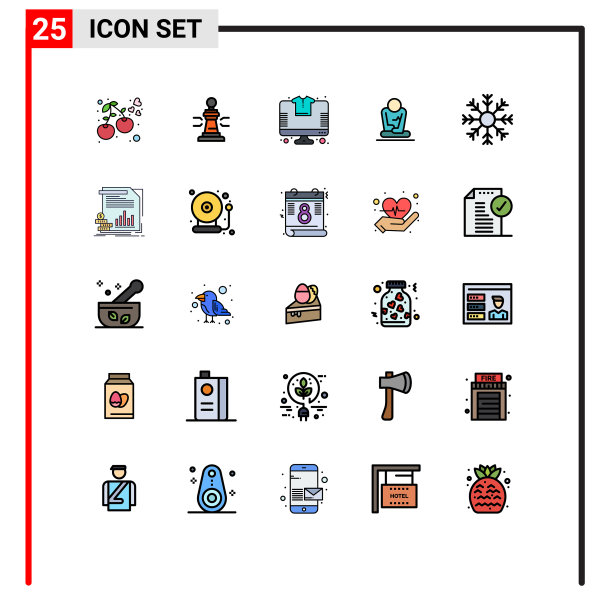 股票图标包25行符号和符号图片下载