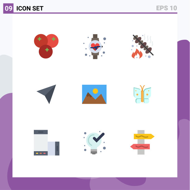 股票图标包9行符号和符号图片下载