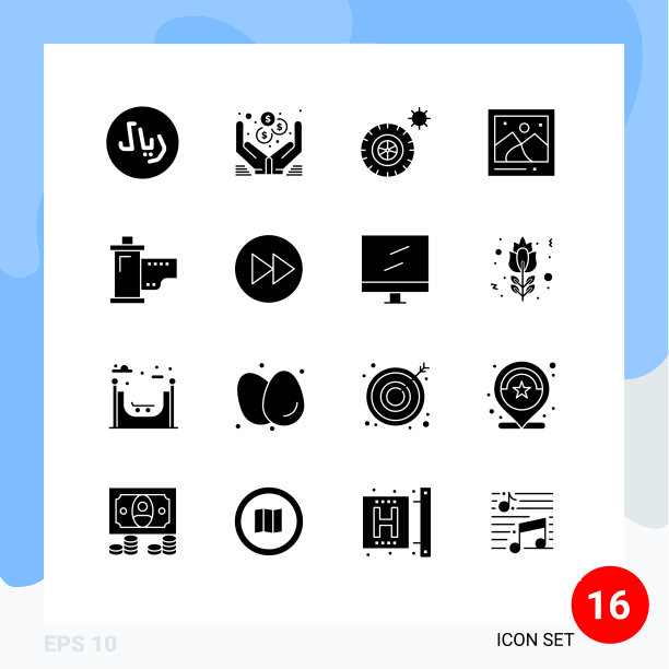 股票图标包16行符号和符号图片下载