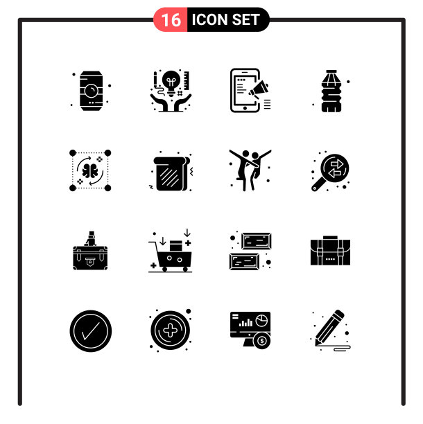 现代集16个立体象形文字和符号等图片下载