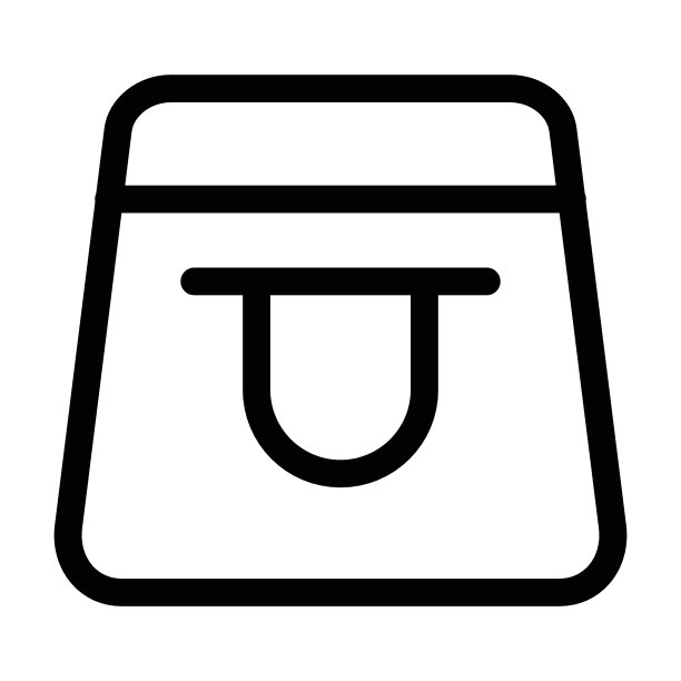 购物袋图标。电子商务采购的迹象。在线商店的概念。图片下载