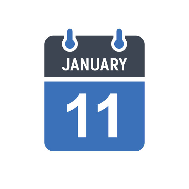 1月11日日历日期图标，事件日期图标，日历日期，图标设计矢量图形图片下载