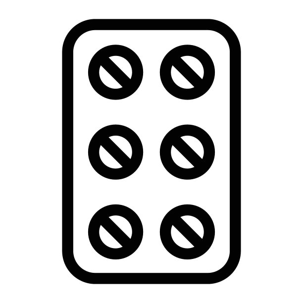 医药药片包图标说明。药袋，药箱，药物符号。图片下载