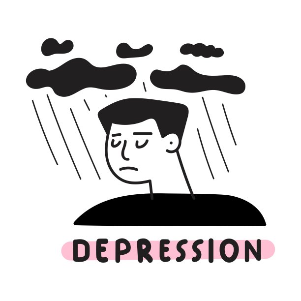 人感觉抑郁。心理健康的概念。图片下载