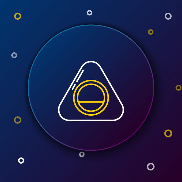 线宠物床图标孤立在蓝色背景。色彩斑斓的轮廓的概念。向量图片下载