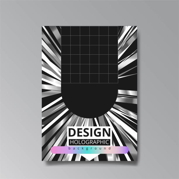 全息抽象页面模板，复古波浪glitch创意潮人，霓虹灯和柔和的梯度颜色。图片下载