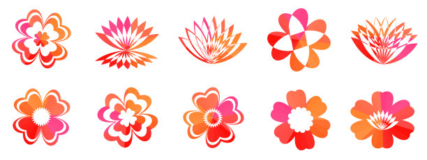 花卉植物飞溅颜色装饰图标背景纹理图案无缝壁纸矢量插图在夏季艺术平面设计图片下载