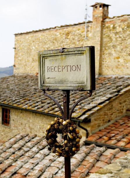 古董酒店标志。图片下载