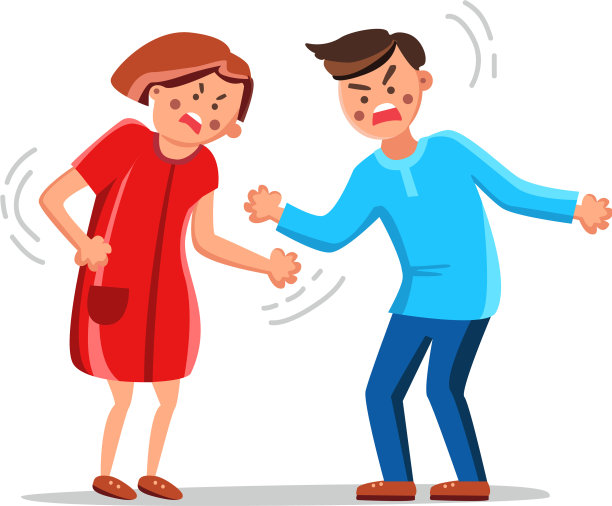 愤怒的夫妇争吵、叫喊和责备图片下载