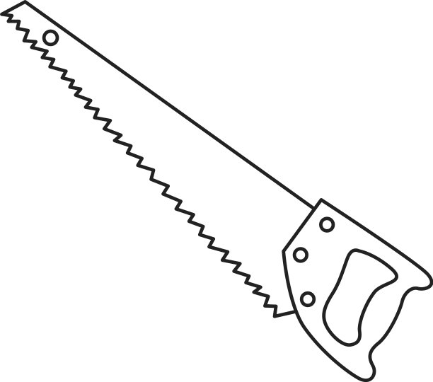 简化轮廓一锯上图片下载