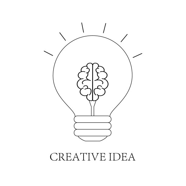 创意标志以灯泡为标志图片下载