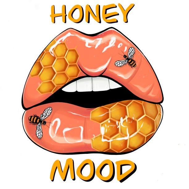蜂蜜的心情。唇标与字母图片下载