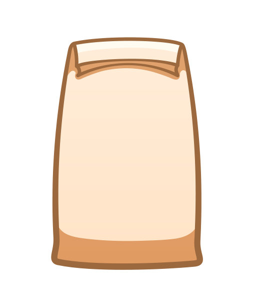 米色纸袋隔离午餐图片下载