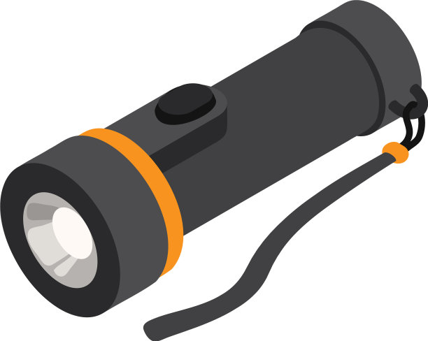 玩具手电筒图标等距风格图片下载
