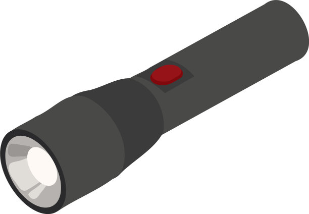 警察手电筒图标等距风格图片下载