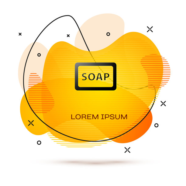 黑色肥皂与泡沫图标隔离在白色图片下载