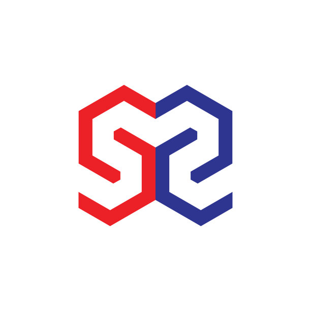 字母MS简约几何线条标志图片下载
