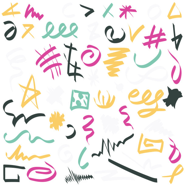 彩色标志手绘集图片下载