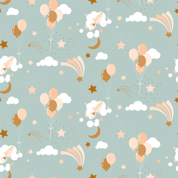 可爱的气球，云彩和图片下载