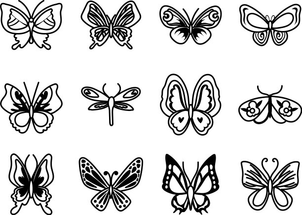 捆绑蝴蝶设置图标图片下载