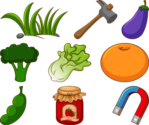 大放不同的食物和其他物品上图片下载