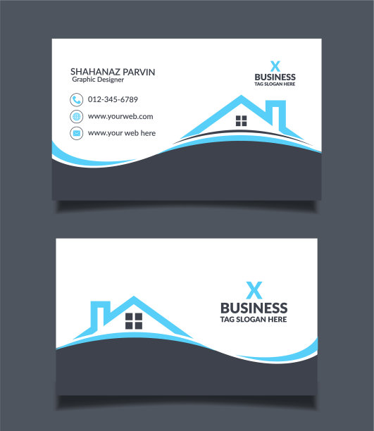 房地产名片模板设计图片下载