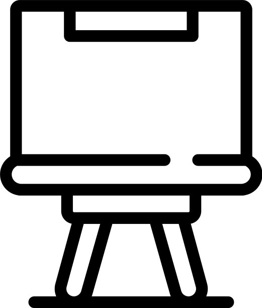 板画架图标轮廓风格图片下载