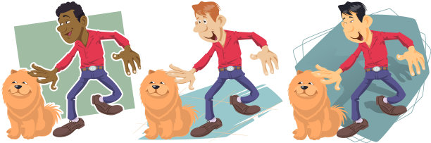 人与狗有趣的人和动物图片下载