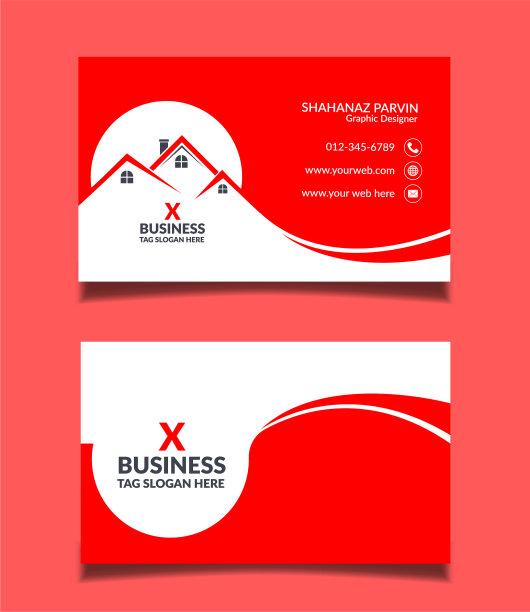 房地产名片模板设计图片下载