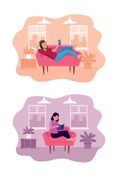 人们在四方形的客厅场景图片下载