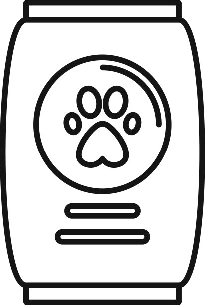 狗粮包装图标轮廓样式图片下载