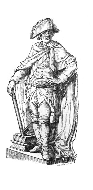 腓特烈大帝的雕塑在旧书百科全书由I.E. Andrievsky，第5A卷，圣彼得堡，1892图片下载