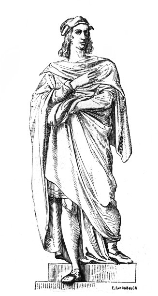 拉斐尔·桑蒂的雕塑Genel在旧书百科全书由I.E. Andrievsky，第5A卷，圣彼得堡，1892图片下载