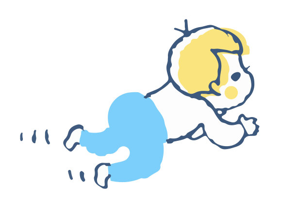 可爱的宝宝爬着微笑图片下载