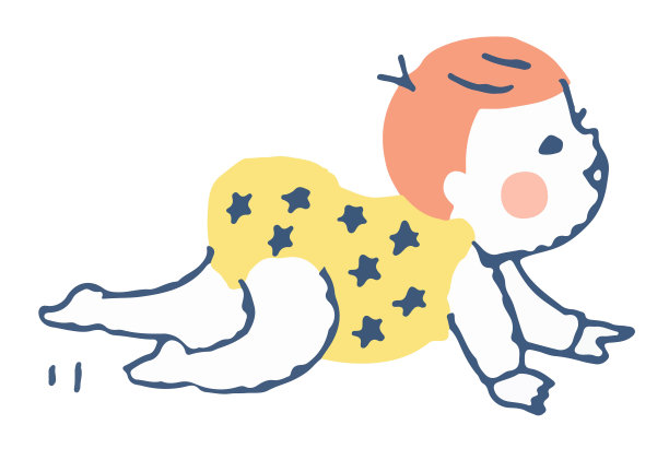 可爱的宝宝微笑着爬行图片下载