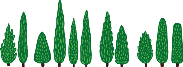 设置装饰卡通柏树图片下载