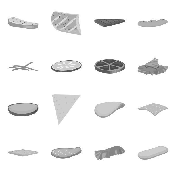 孤立对象菜肴和午餐图标集图片下载