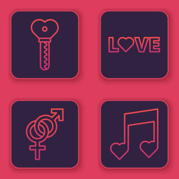 把线键设为心形的性别爱情文字和图片下载